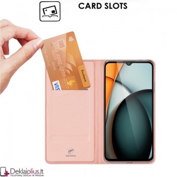 Dux Ducis Skin Pro dirbtinės odos dėklas - rausvas (Xiaomi Redmi A3) Dux Ducis Skin Pro dirbtinės odos dėklas - rausvas (Xiaomi Redmi A3)